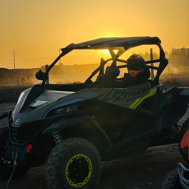 Buggy adventure at sunset in Palmeraie